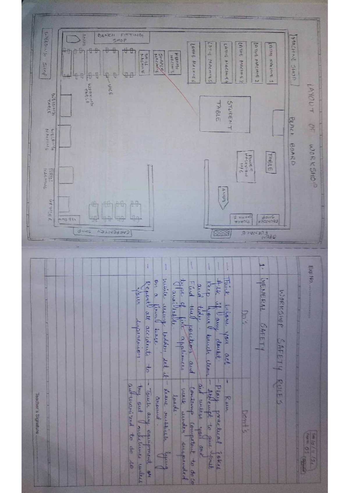 MACHINE SHOP SAFETY RULES & PROCEDURES - Exp No. 121 - Studocu