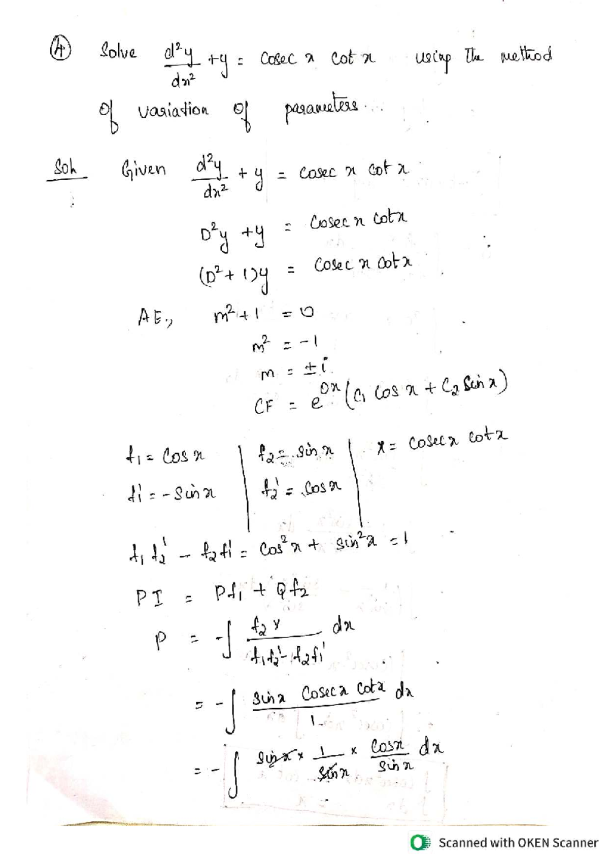 MATH 101: Partial Differential Equations - Study Notes - Studocu