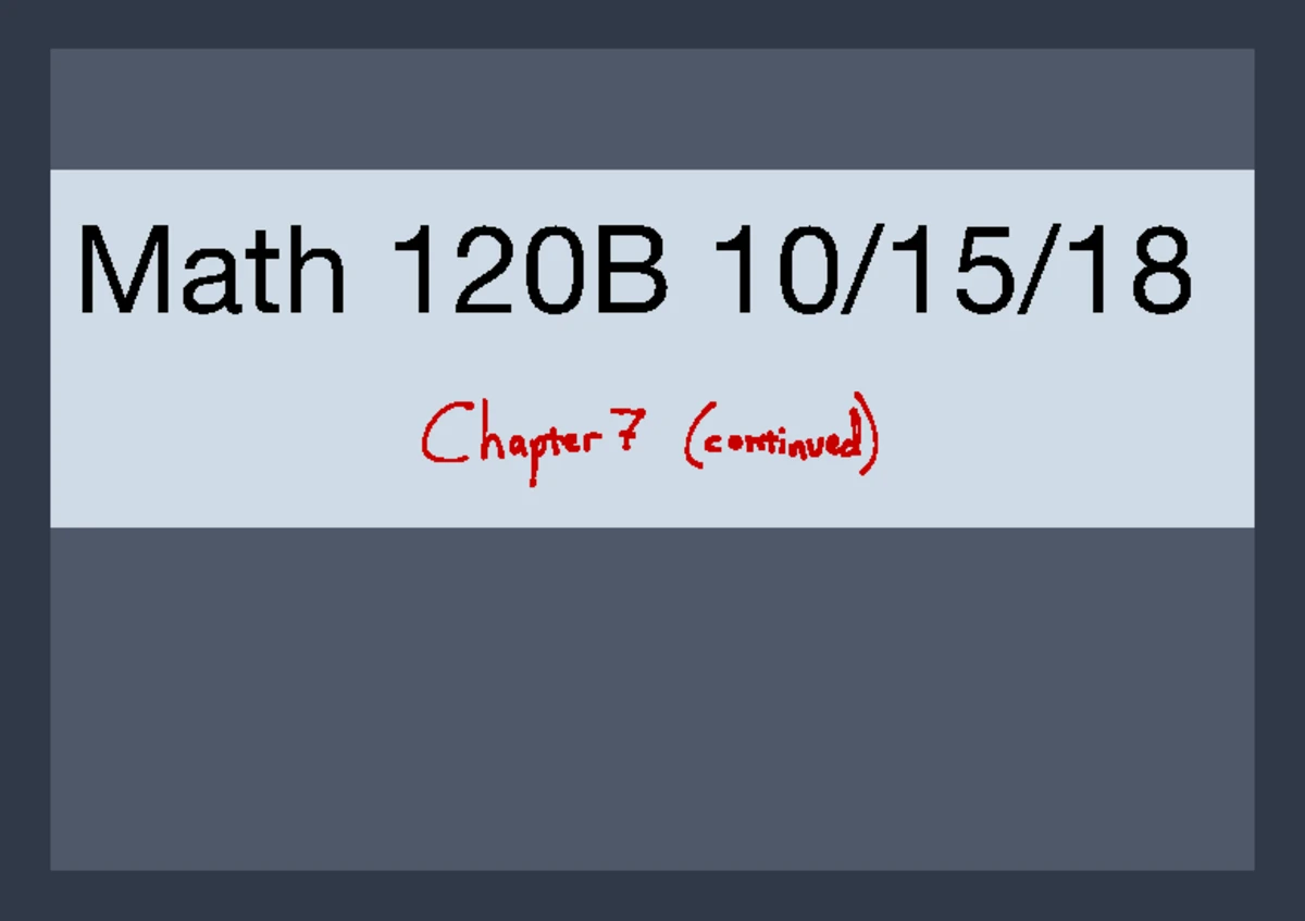 Math 120 Midterm 2 Sample Solutions with Detailed Answers - Studocu