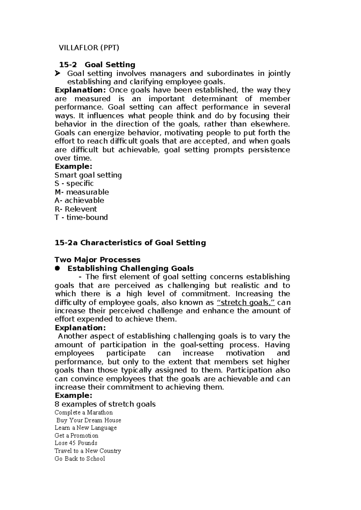 Goal Setting: Principles & Examples for Effective Management (15-2 ...