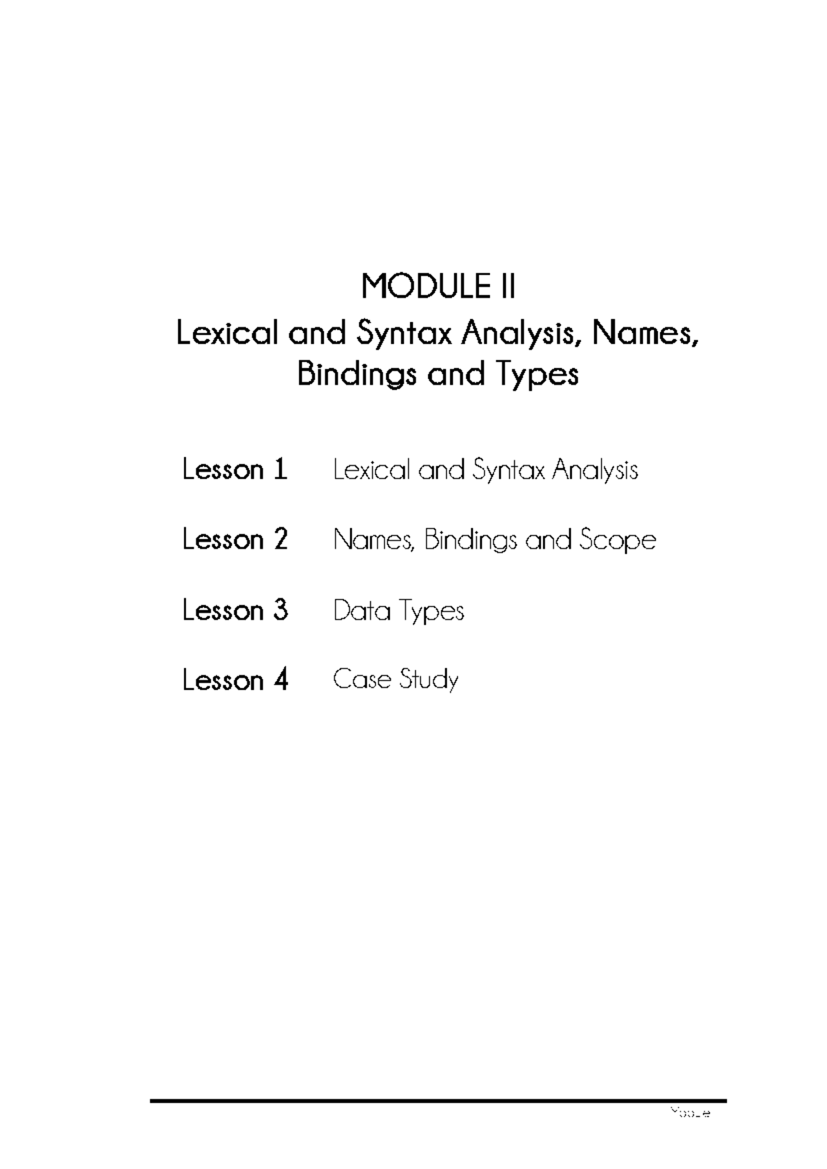 PL M2 - Summary Computer Science - MODULE II Lexical and Syntax ...