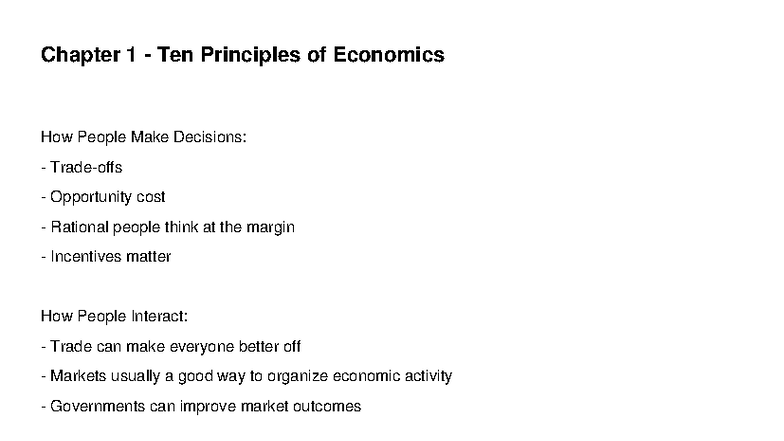 Chapter 1 - Ten Principles of Economics - Chapter 1 - Ten Principles of ...