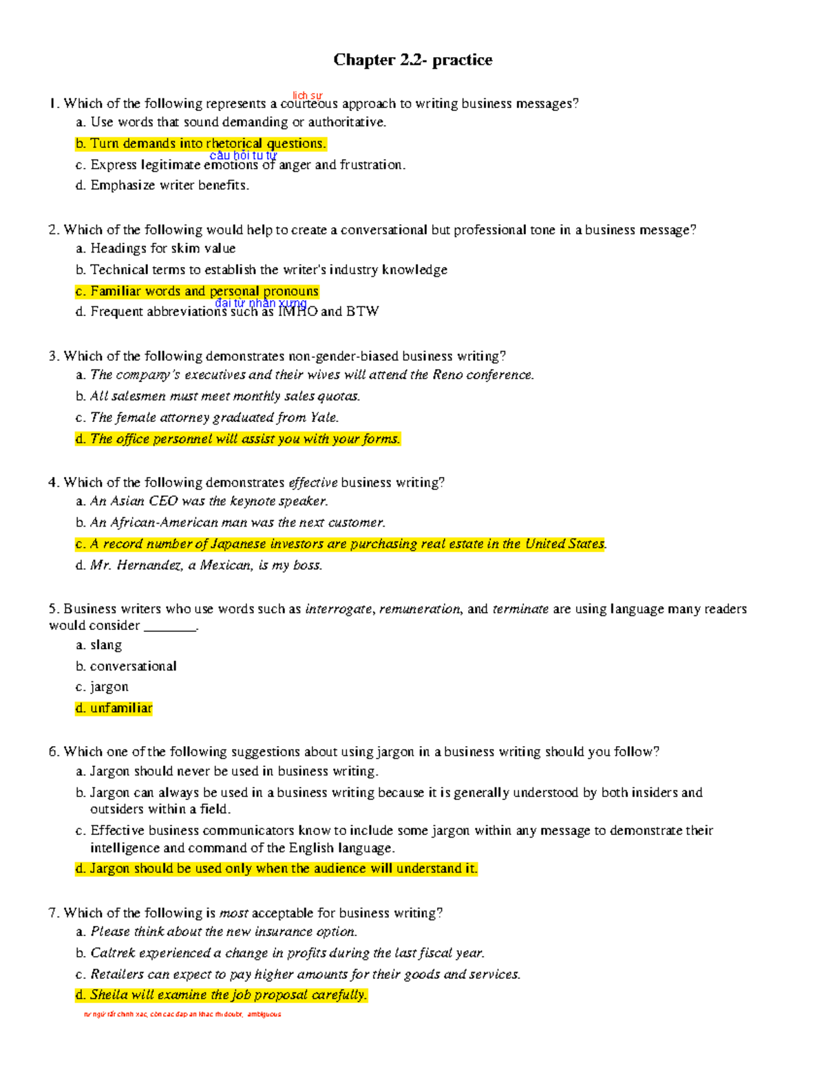 Chapter 2 - Business Writing Practices and Techniques - Studocu