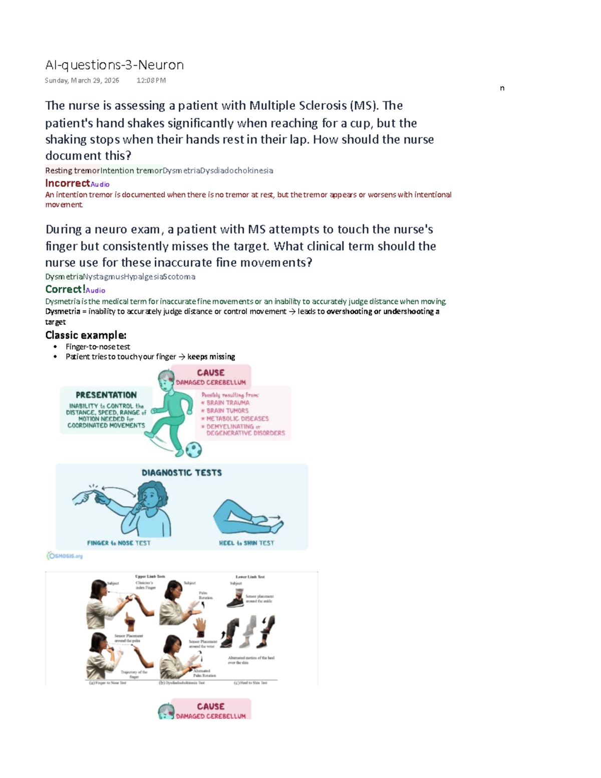 NUR 302: MS Patient Assessment and Documentation Guide - Studocu