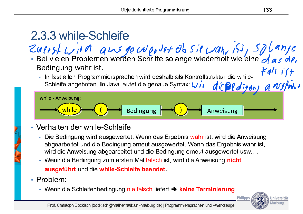 OOP-Folien-2024-25: Schleifen und Algorithmen in Java - Studocu