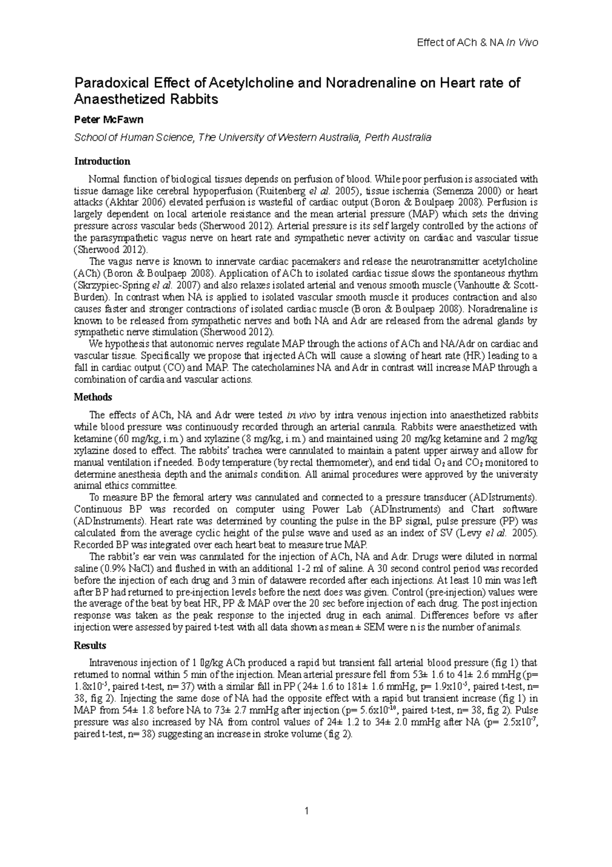Paradoxical Effects of ACh & NA on Heart Rate in Anesthetized Rabbits ...