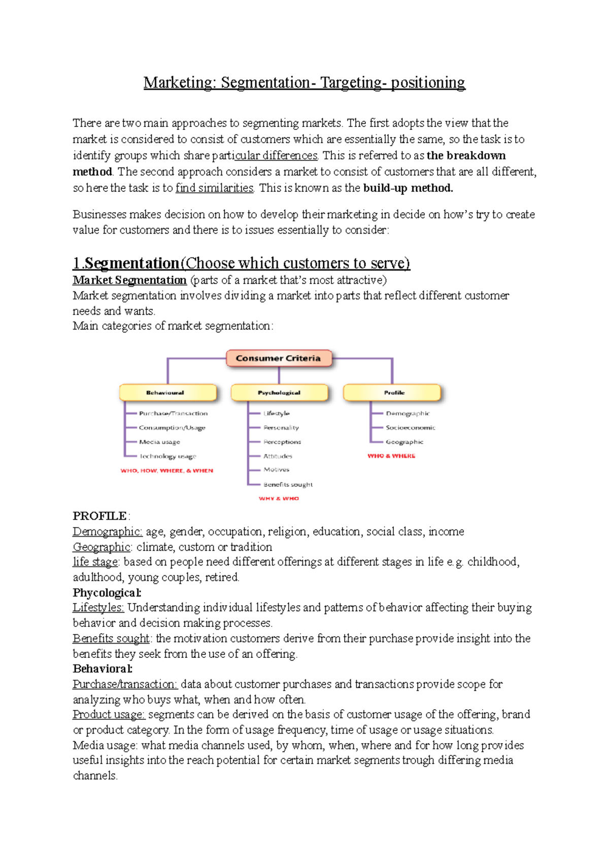 Segmentation, targeting, positioning(STP) - Marketing: Segmentation ...