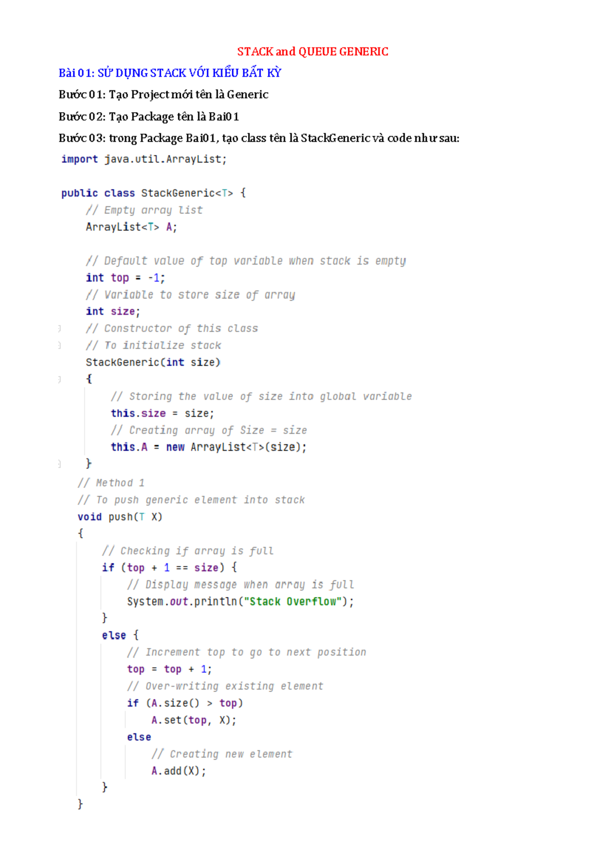 Stack Queue Generic - This is a description - Cấu trúc dữ liệu và giải ...