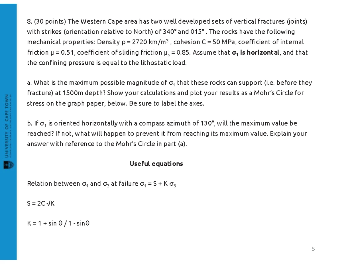 GEOPHYSICS GEOLOGY PRACTICE EXAM (MCQs) - 60 Questions Total - Studocu