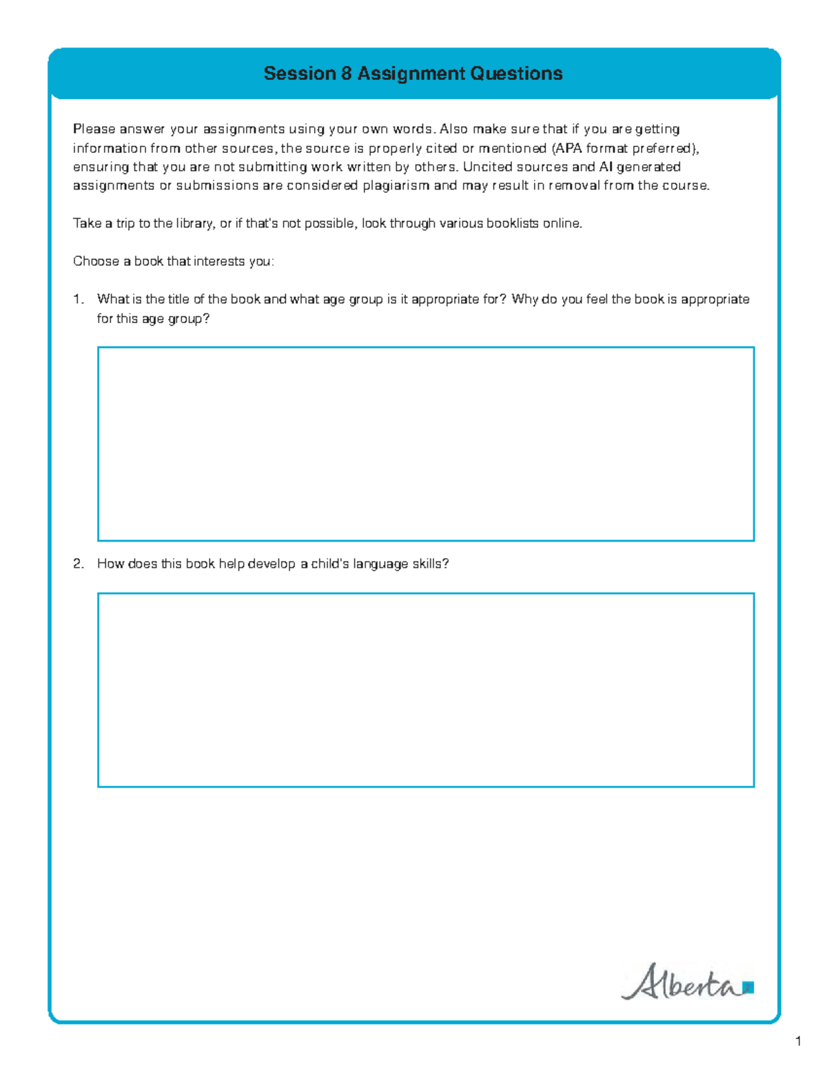 Session 08 - Assignment Questions on Book Selection and Language Skills ...