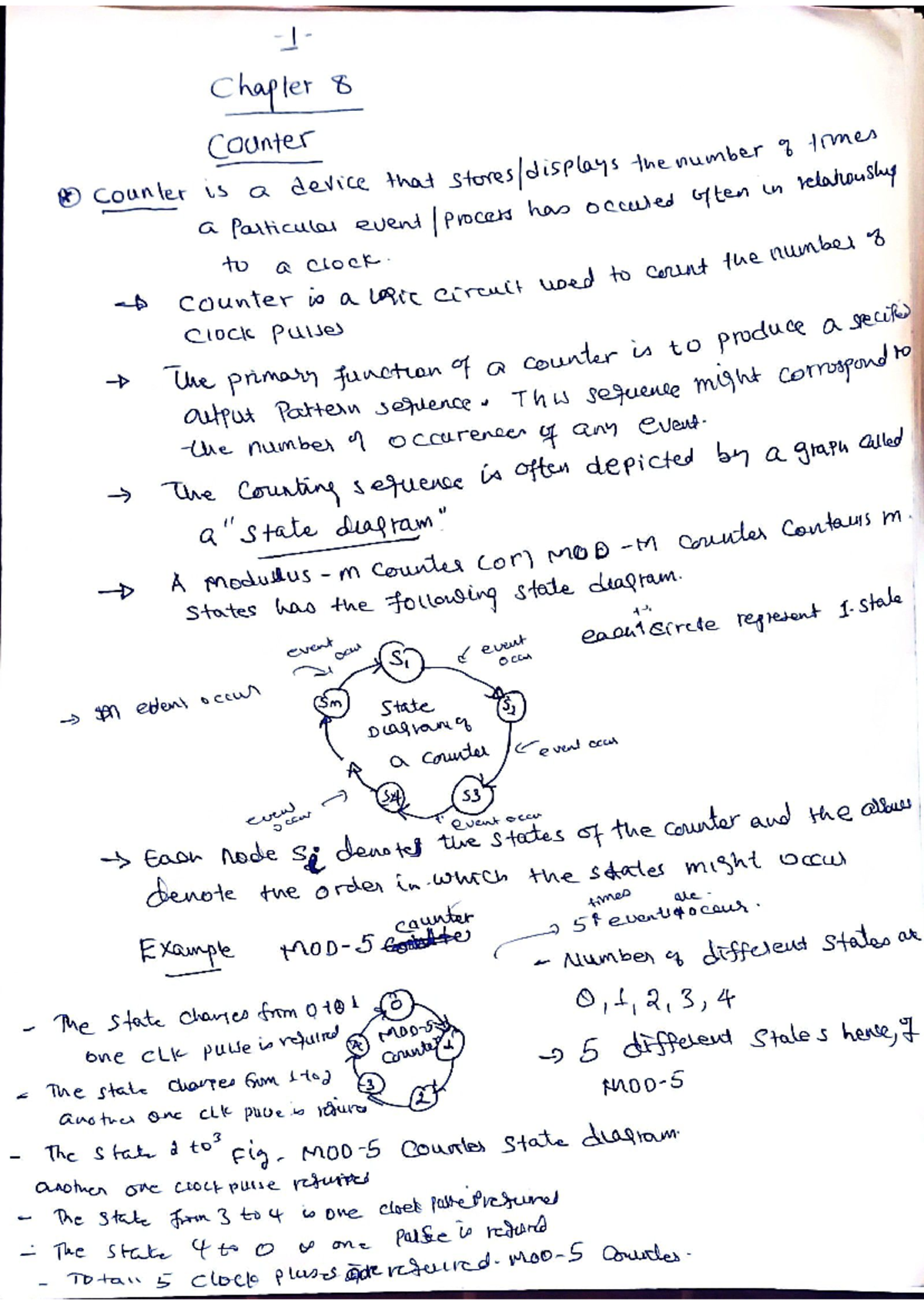 Chapter 8: Counters in Digital Logic (DLD 101) - Study Notes - Studocu