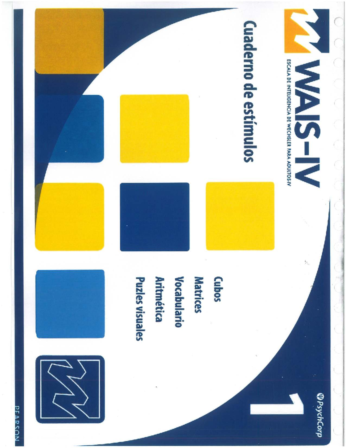Wechsler Intelligence Scale Stimulus Workbook - PsychCorp - Studocu