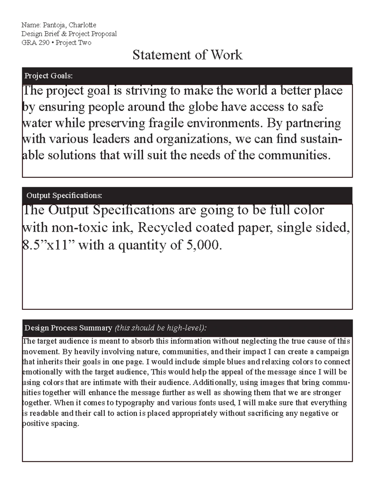 GRA 290 Project Two: Flyer Design for Global Clean Water Initiative ...