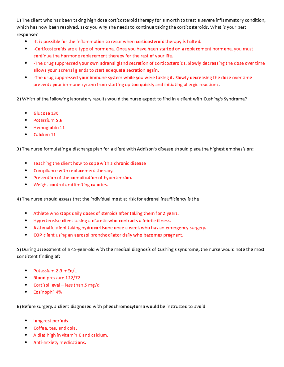 MDS 101 - Med Surg Exam 1 Lecture Notes and Study Guide - Studocu
