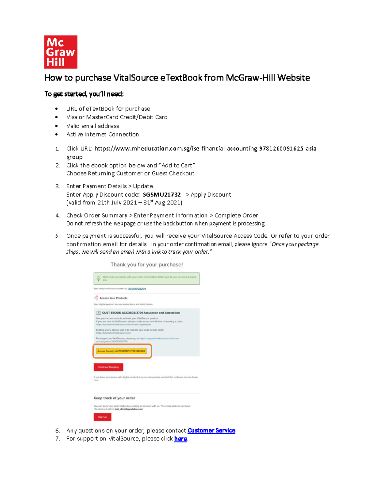 VitalSource eTextBook Purchase & Access Code Guide - Financial ...