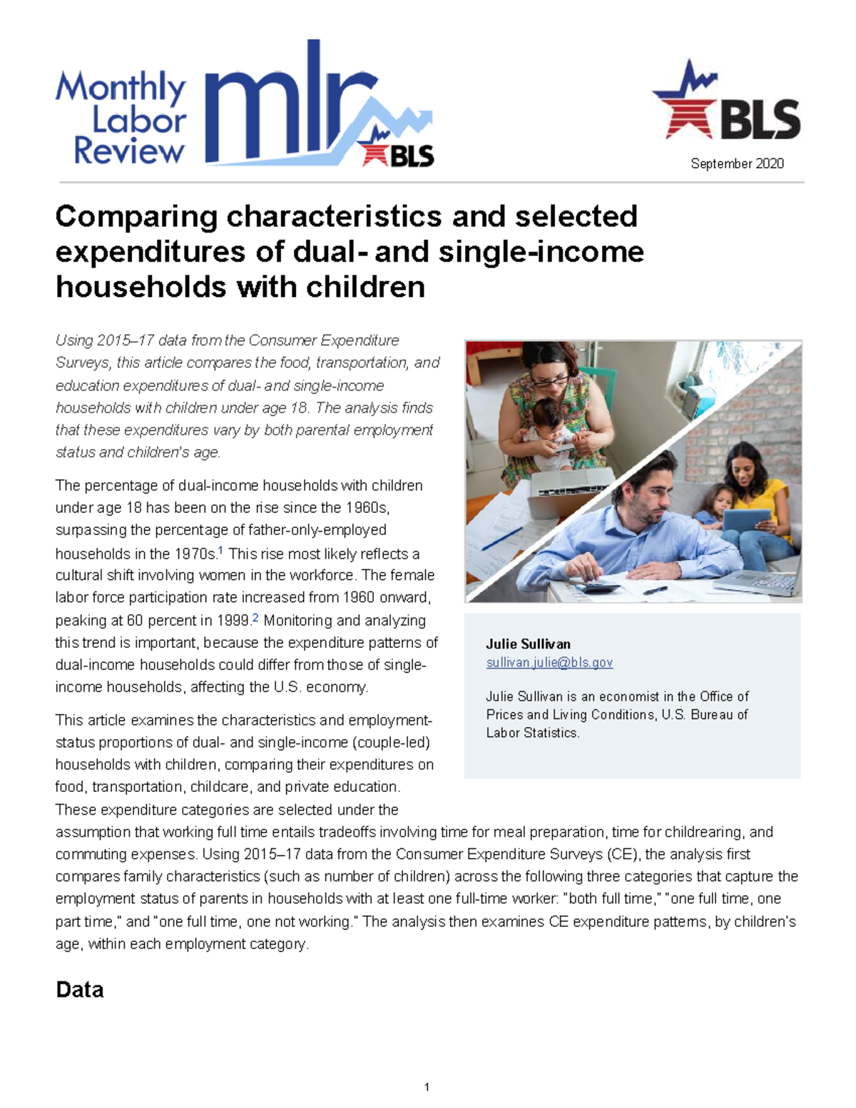 Comparing Expenditures of Dual vs. Single Income Households with Kids ...