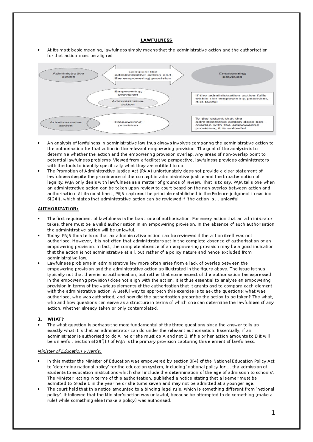 Lawfulness and Procedural Fairness in Admin Law (Legal Studies 101 ...