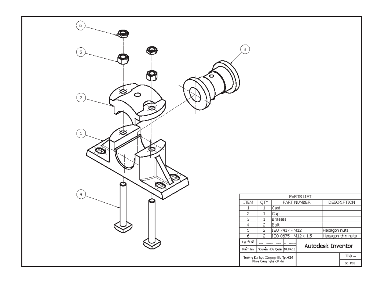 amssembly lắp ráp - PARTS LIST DESCRIPTION PART NUMBER QTY ITEM Cast 1 ...