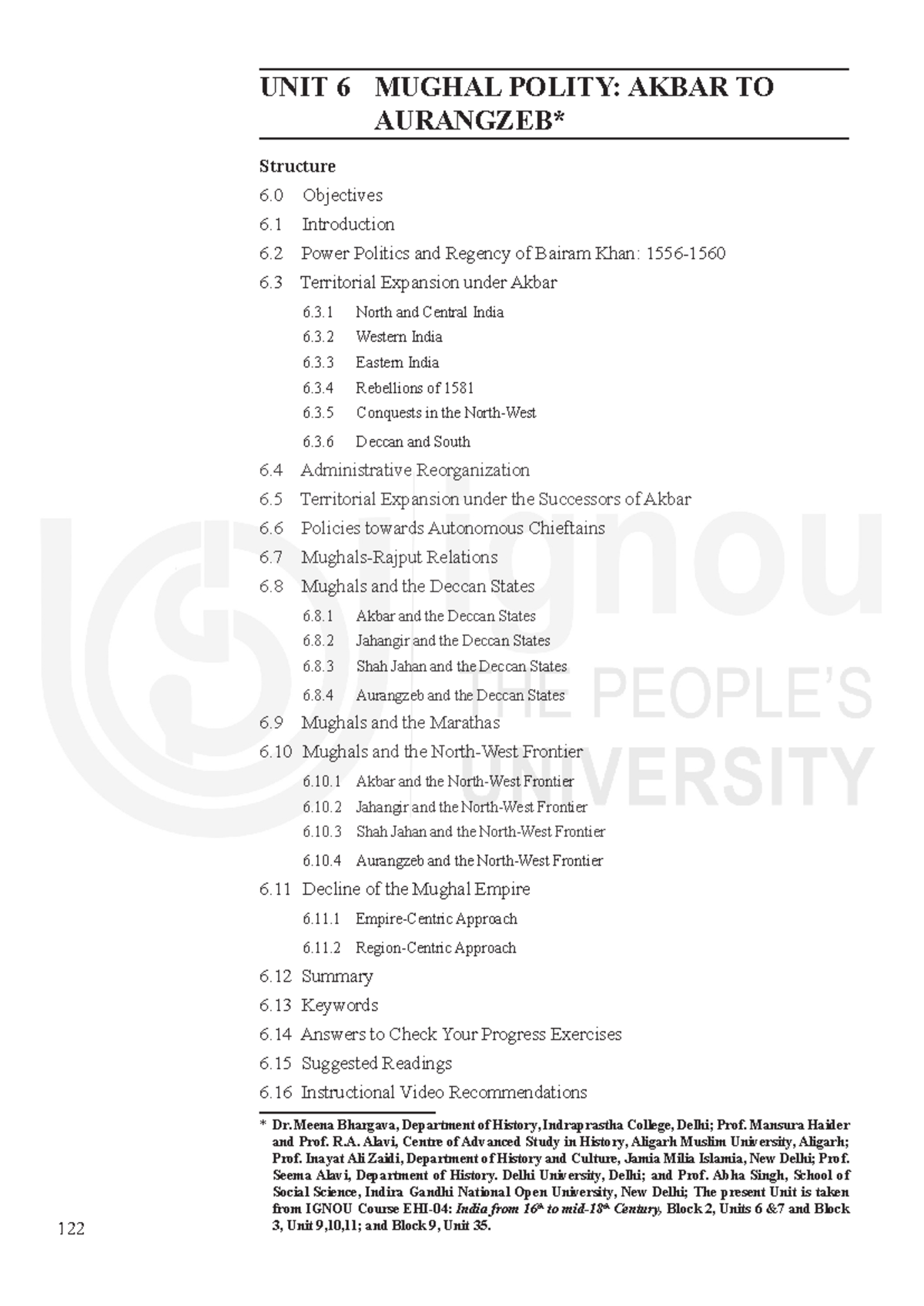 Unit 6: Mughal Polity and Territorial Expansion from Akbar to Aurangzeb ...