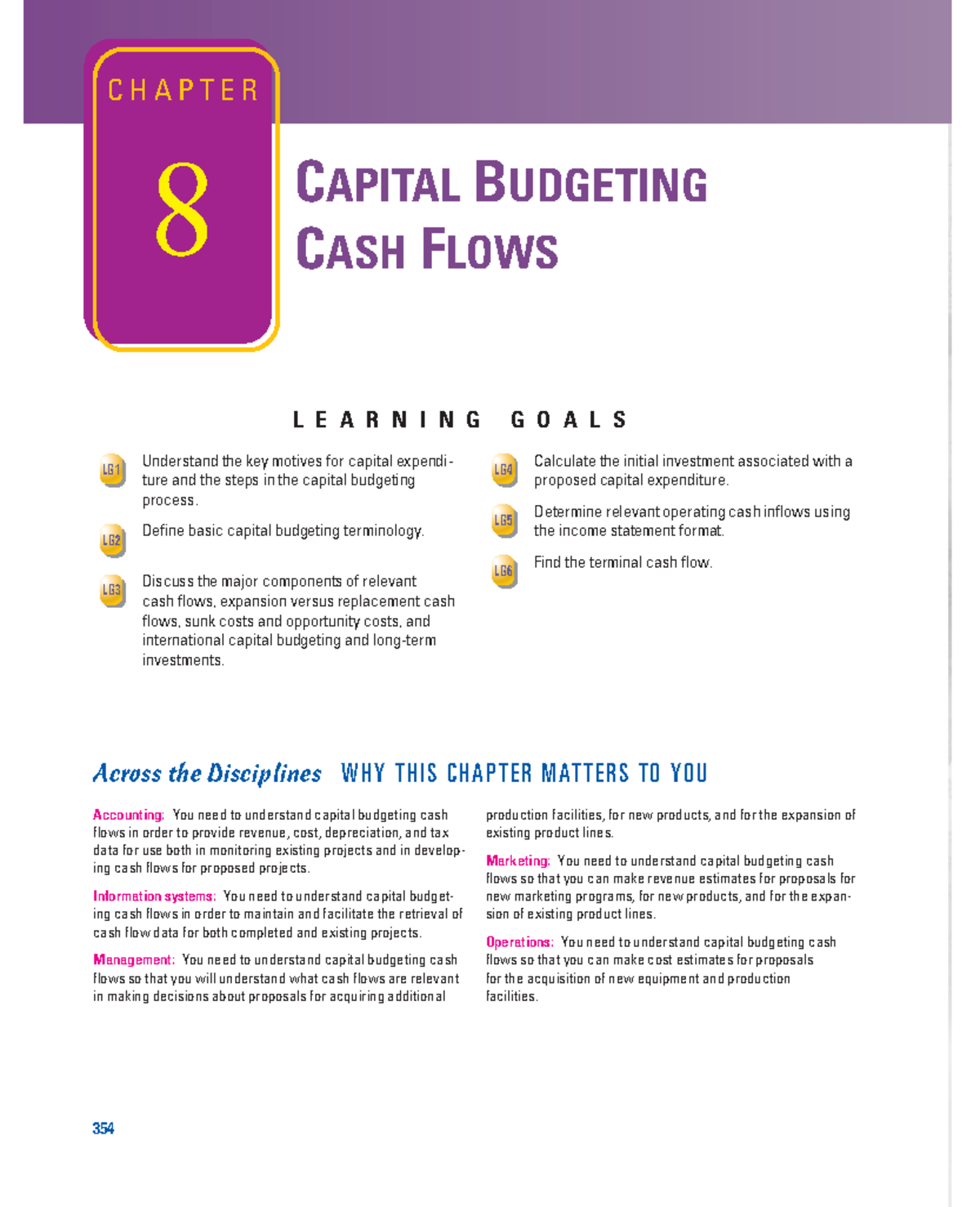 Chapter 8 - Understanding Capital Budgeting Cash Flows Analysis - Studocu