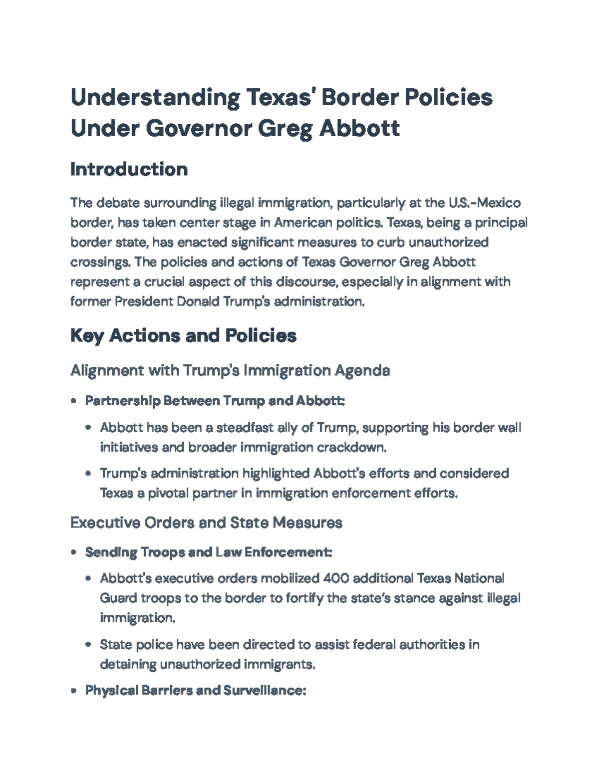 Texas Border Policies: Greg Abbott's Immigration Measures Under Trump ...