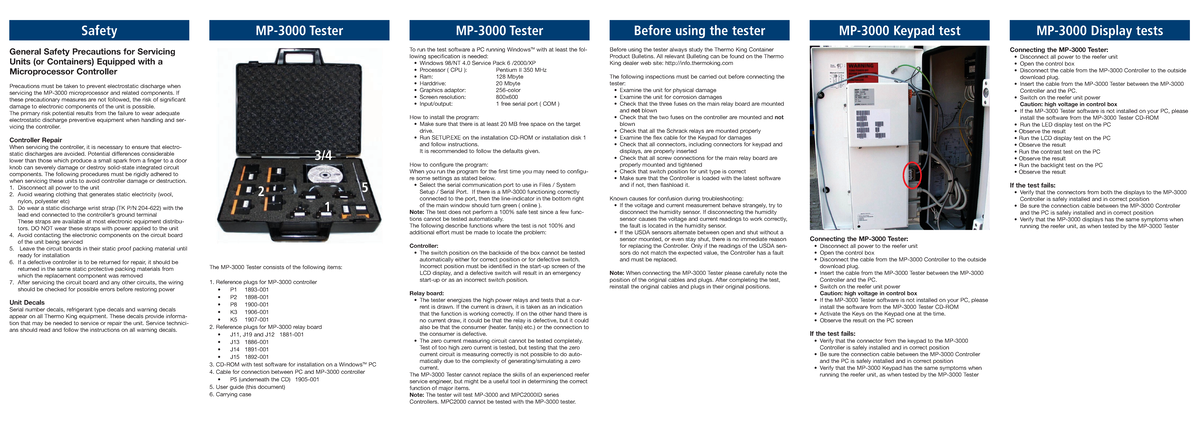 MP-3000 User Guide: Connecting and Testing Procedures - Studocu