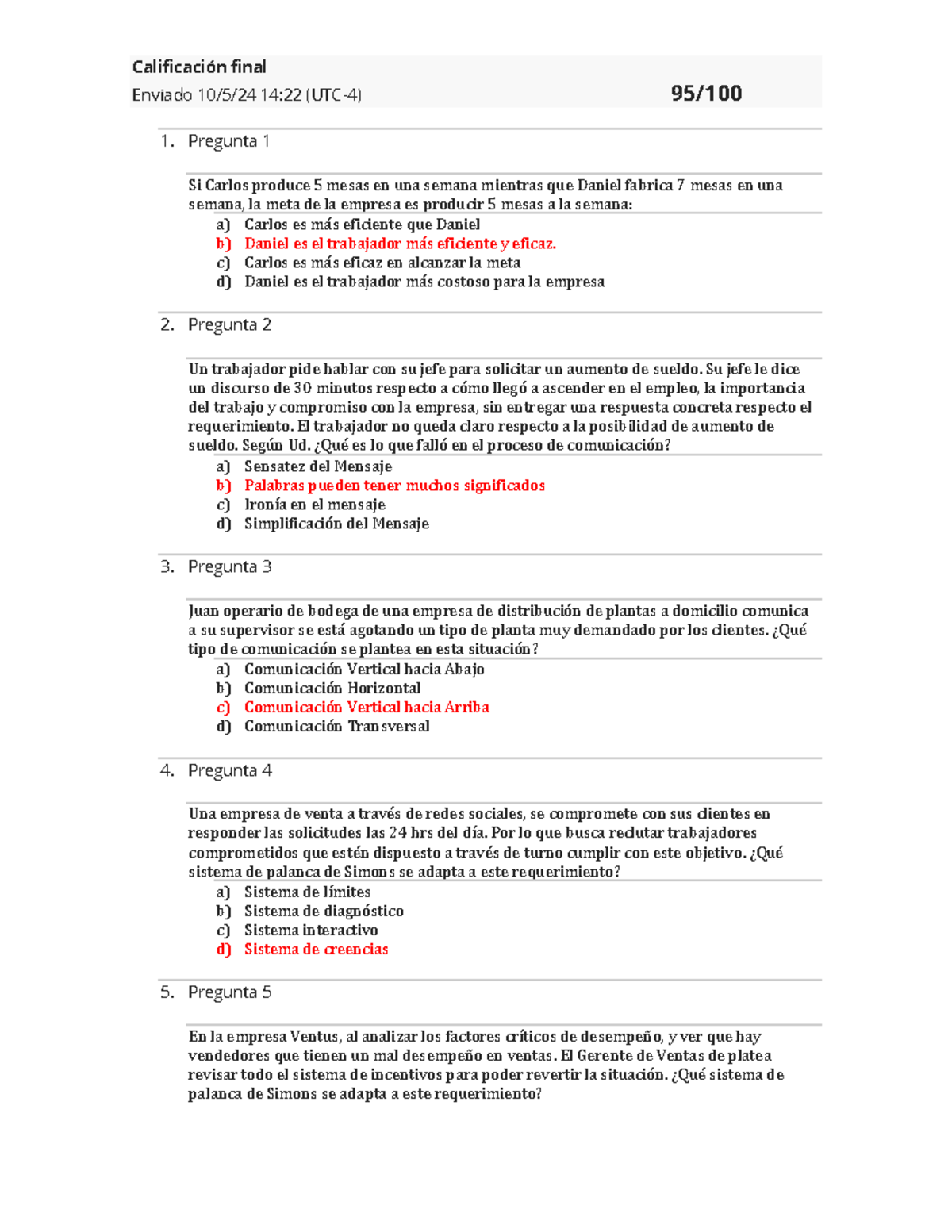 Examen Final de Administración 2024: Preguntas y Respuestas - Studocu