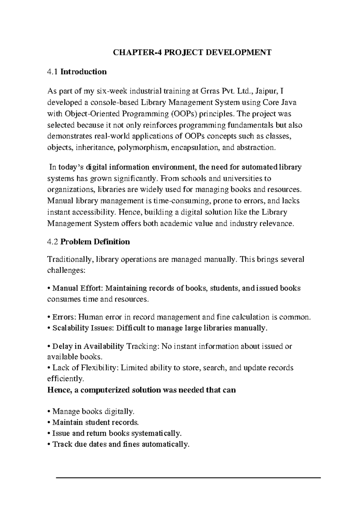 Library Management System Project Development (CS101) - Studocu