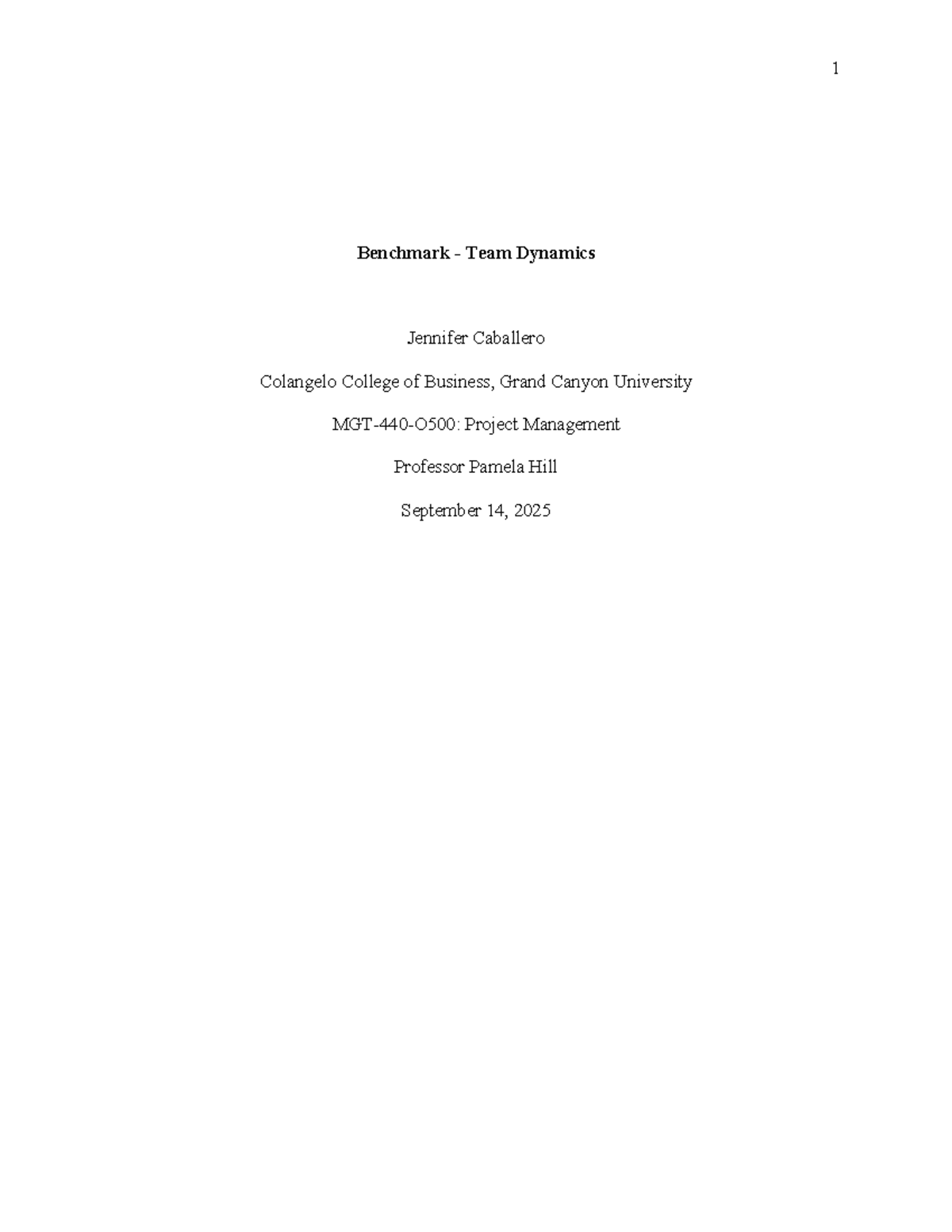 Benchmark Project Management: Team Dynamics & Leadership Impact - Studocu