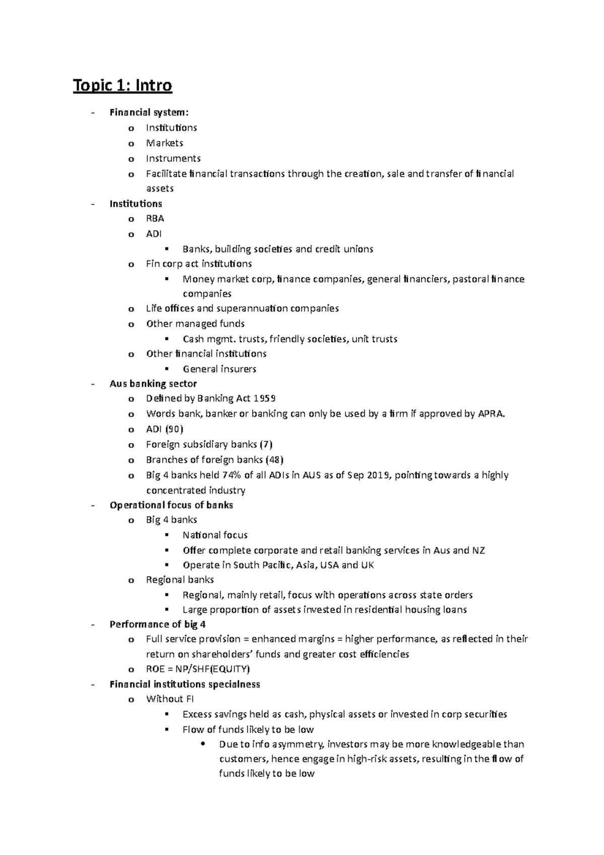 MST BFF2401 HD Notes & Practice: Weeks 1-4 Overview and Analysis - Studocu