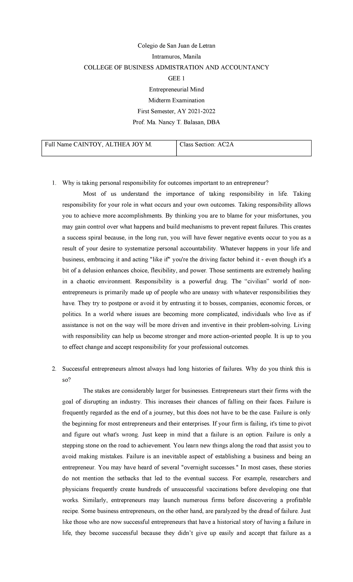 CFAS 2023 - PART 2 LECTURE NOTES ON ASSET RECOGNITION - Studocu
