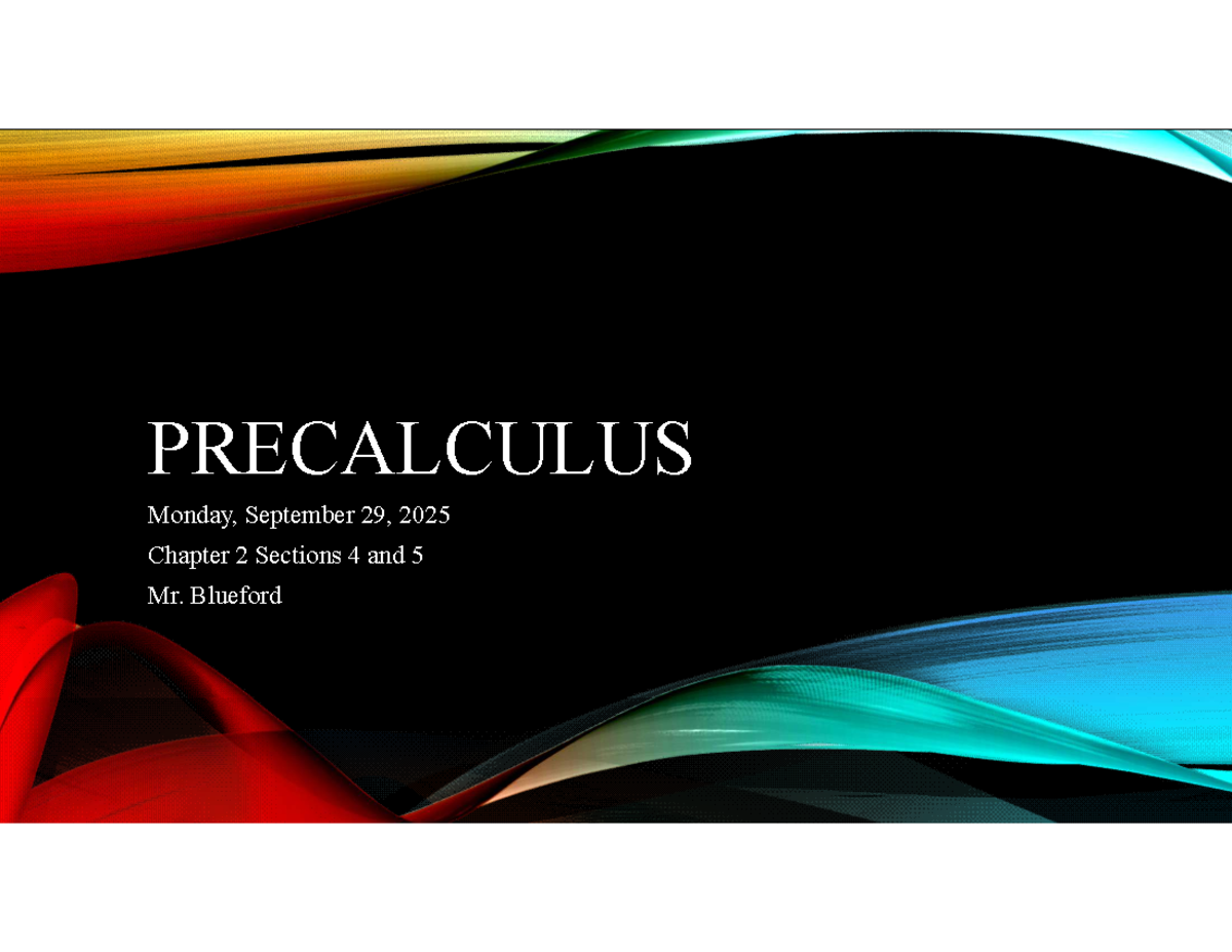 Precalculus (MATH101) Lecture Notes: Ch. 2 Sec. 4 & 5 - Complex Numbers ...