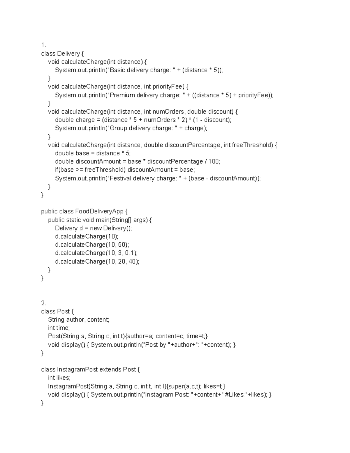 Week 7 - S7 - Core OOP - Polymorphism Lab Problem Solutions - Studocu