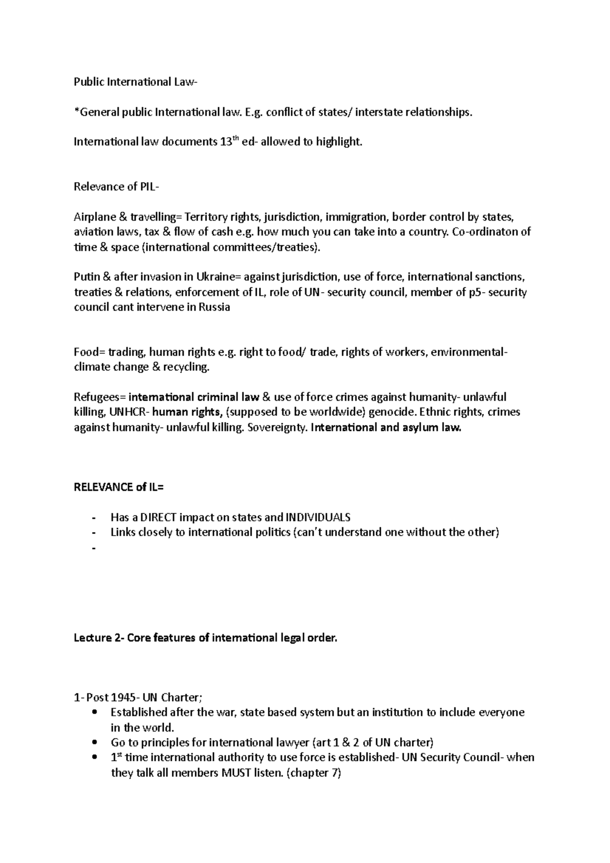 Public International Law: Key Concepts and Legal Frameworks Analysis ...