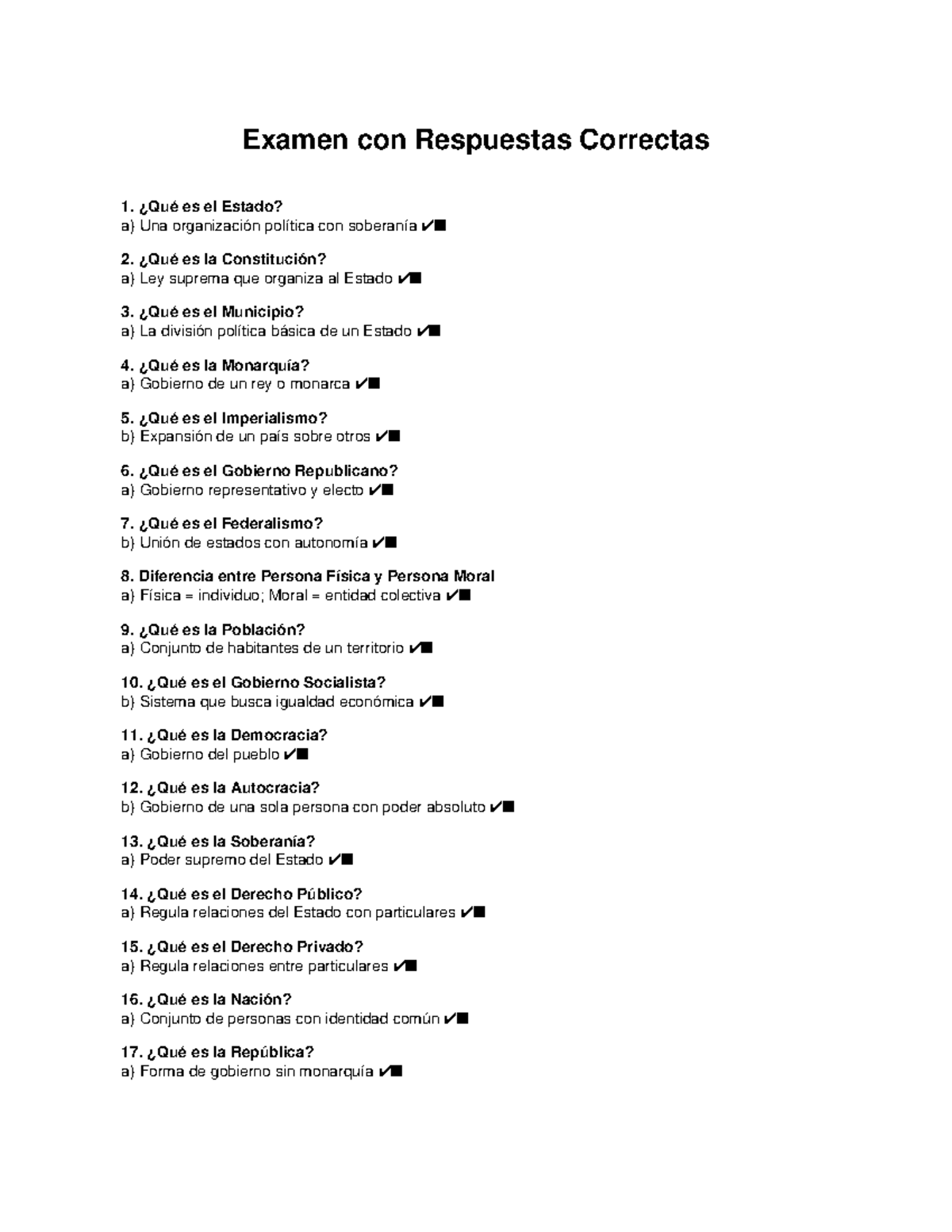 Examen Resuelto de Derecho Constitucional y Político - Studocu