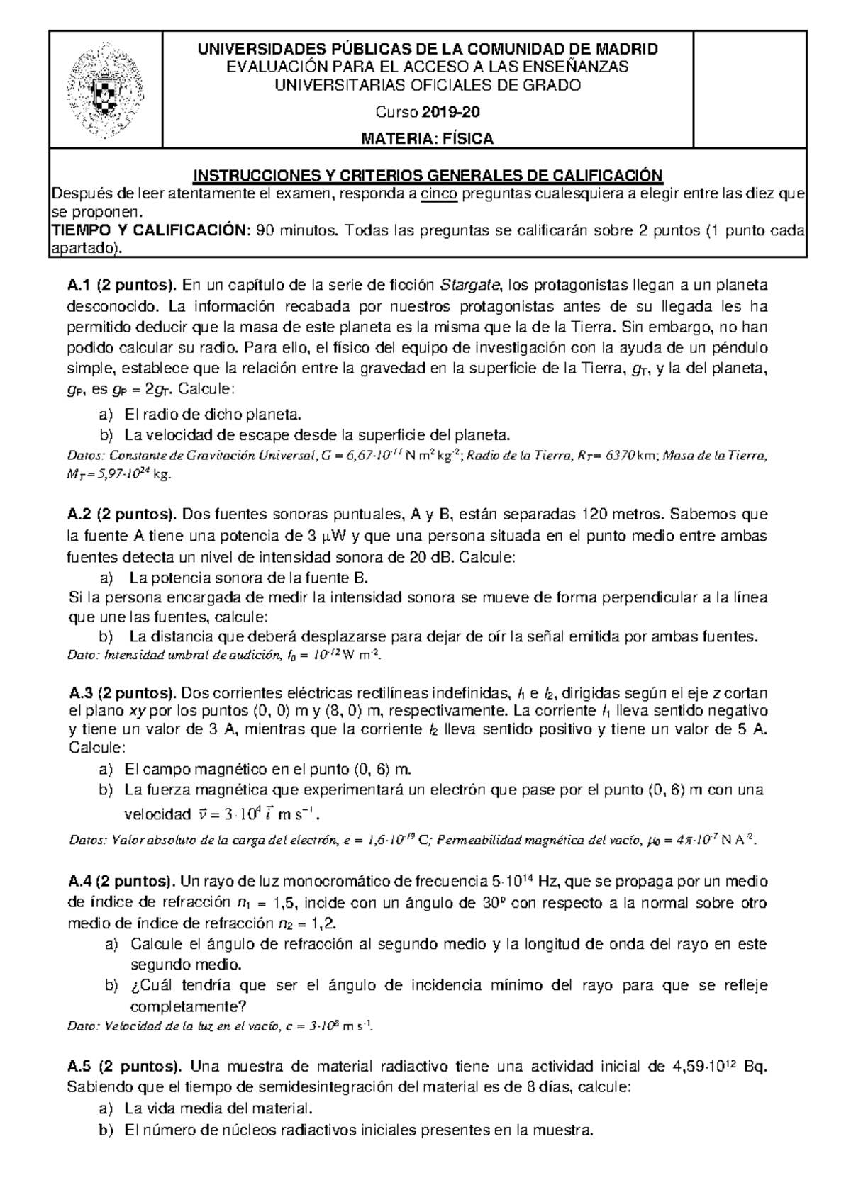 Fisica-1 - taller preparatorio, para el primer parcial del curso de ...