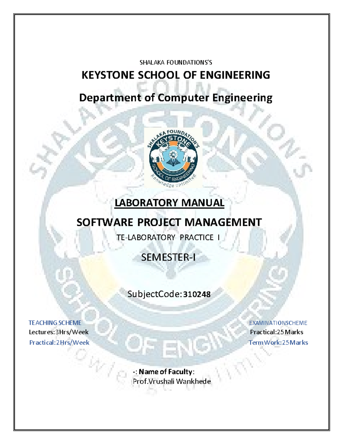 SPM Lab Manual: Software Project Management Practice I (310248) - Studocu