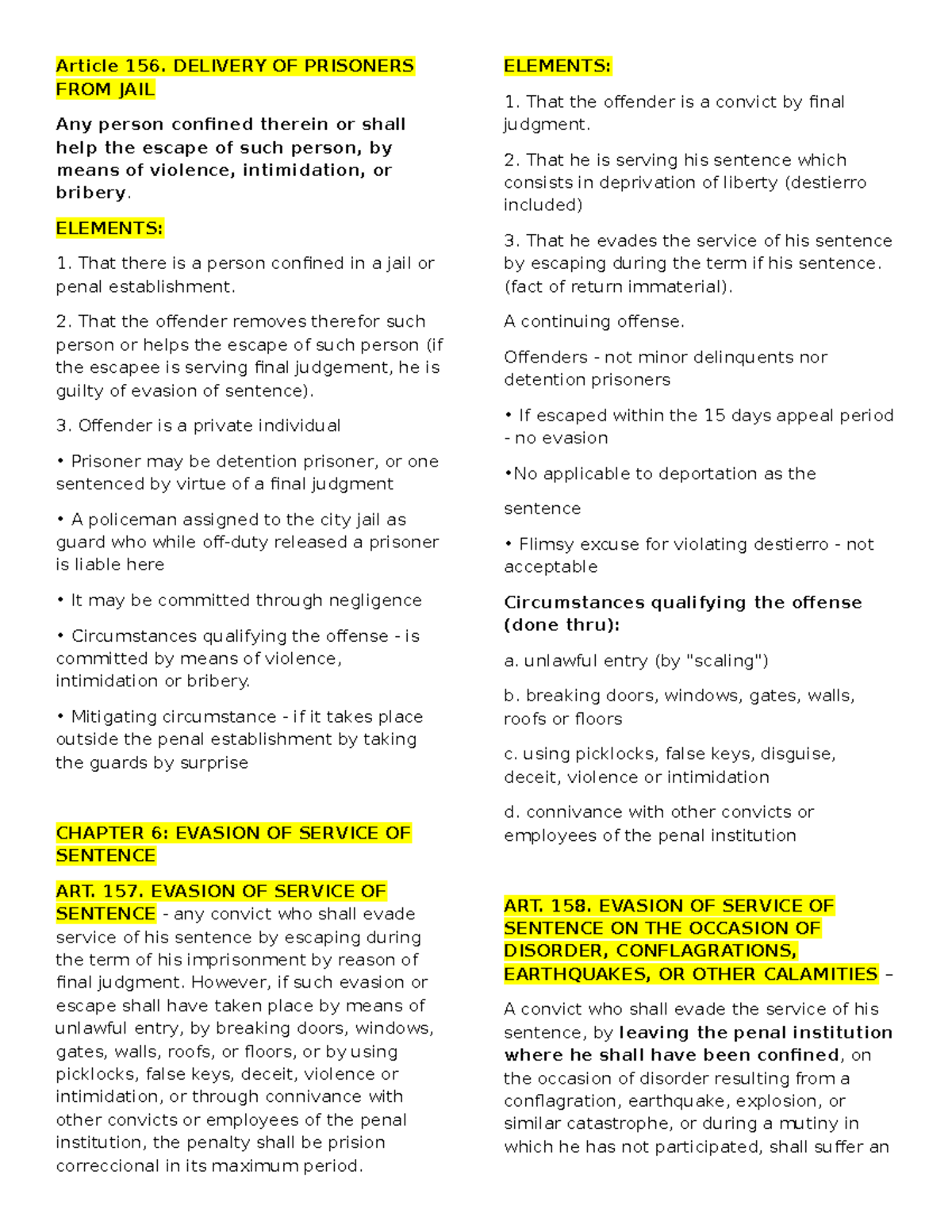 Criminal Law Overview: Articles 155-168 on Evasion & Counterfeiting ...
