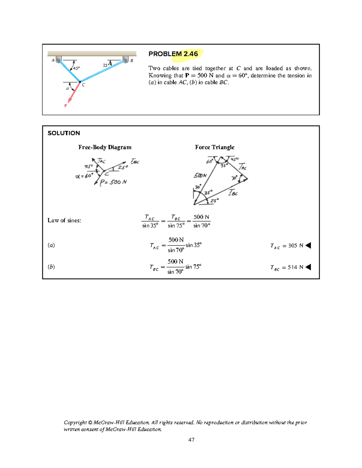 Tutorial 2 - Tension Analysis in Cables and Forces (ENGR 101) - Studocu