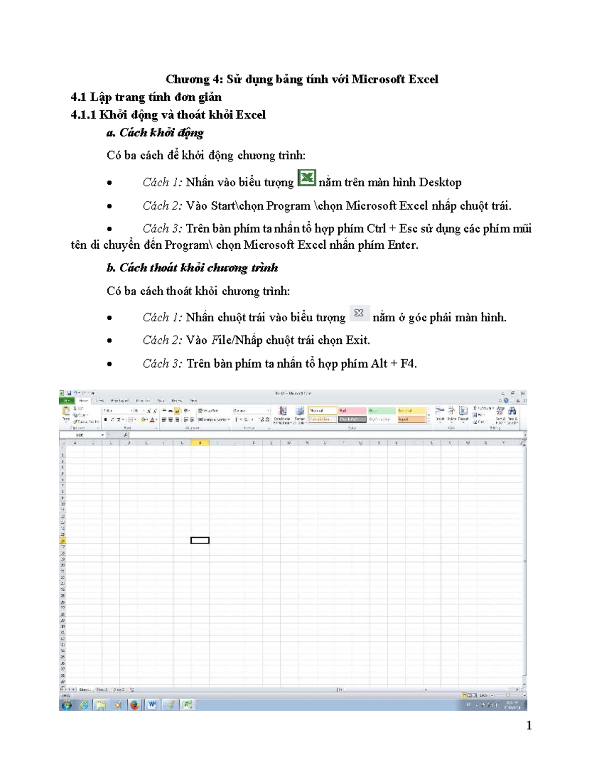 Chương 4: Hướng dẫn Sử dụng Bảng tính trong Microsoft Excel - Studocu