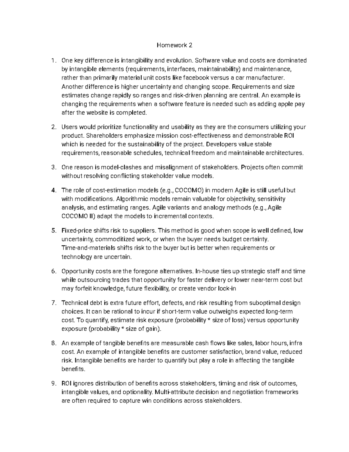 HW2 - Traditional vs Modern Software Engineering Homework Analysis ...