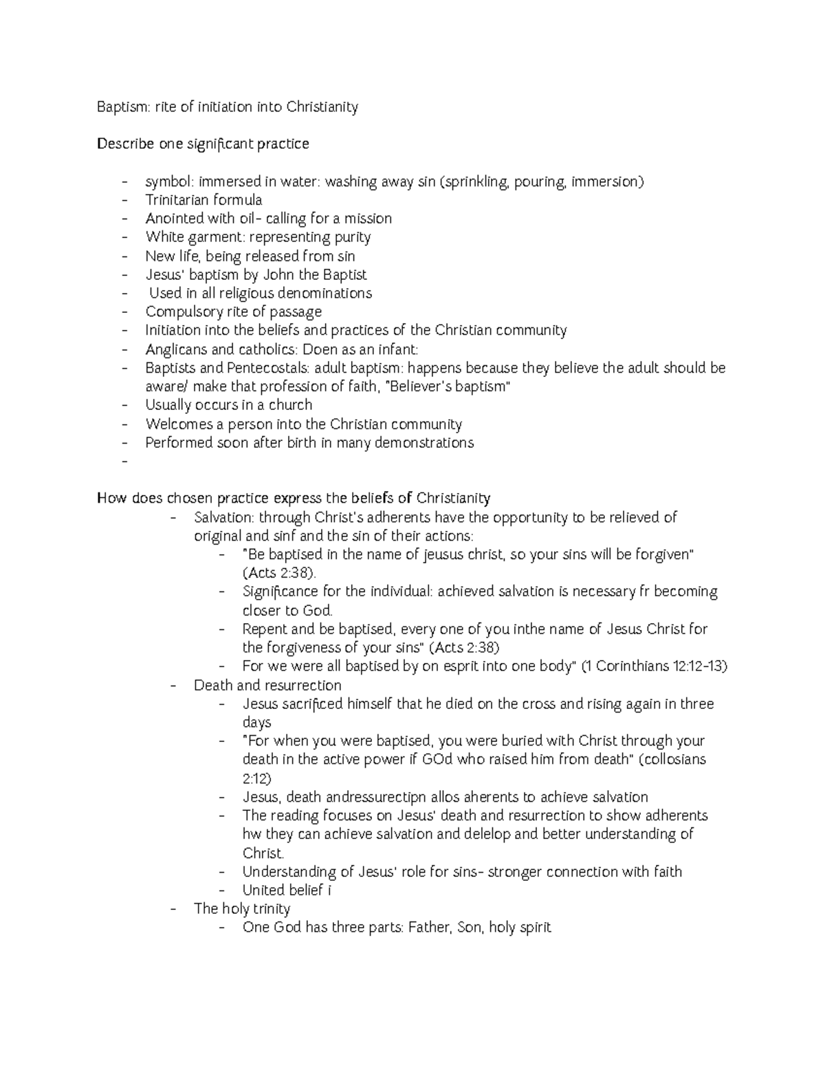 SOR Notes: Understanding Baptism as a Christian Rite of Initiation ...