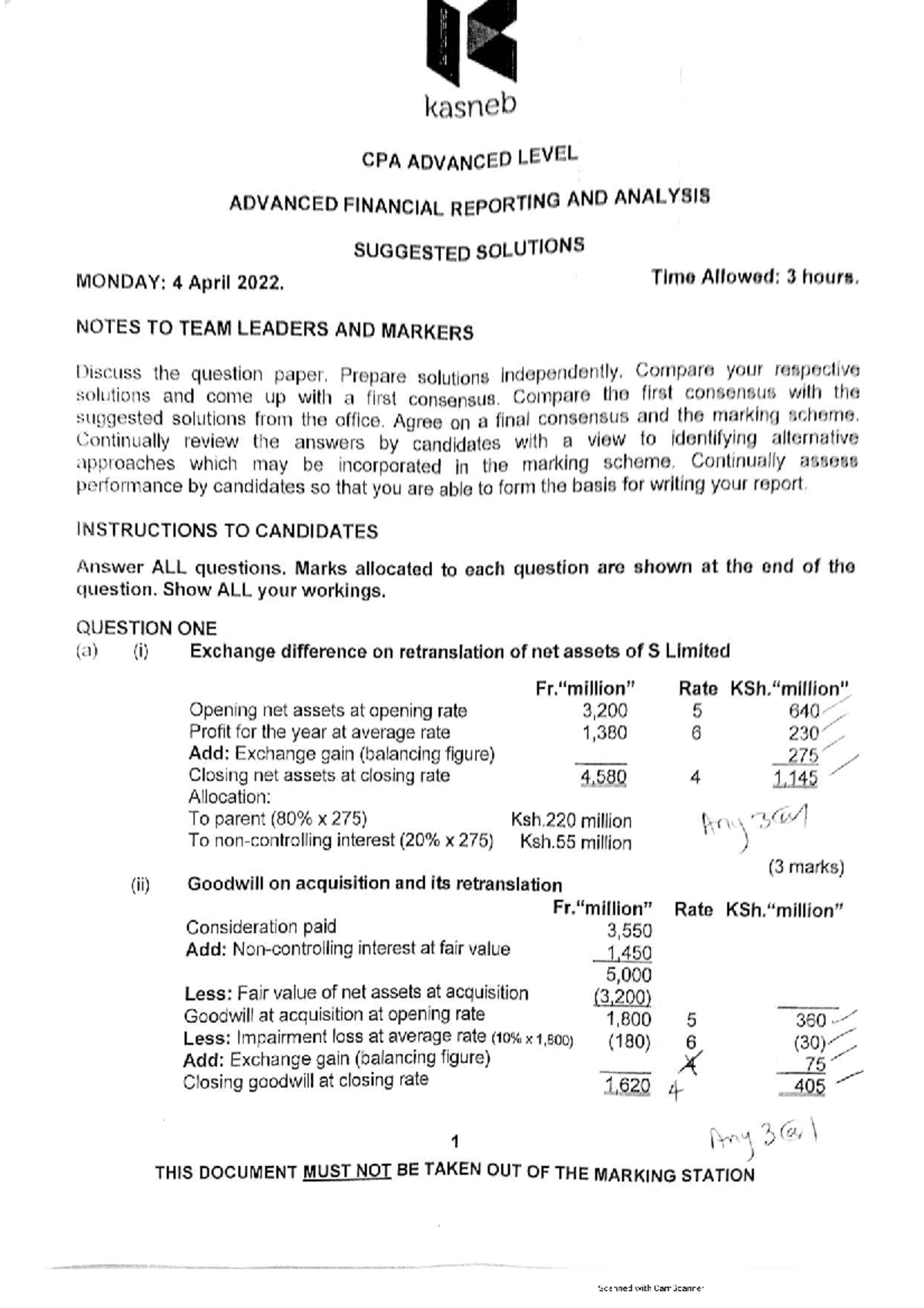 KASNEB CPA ADVANCED LEVEL: ADVANCED FINANCIAL REPORTING & ANALYSIS ...