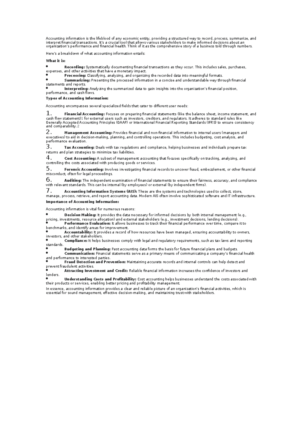 Accounting Information: The Essential Guide for Economic Entities - Studocu