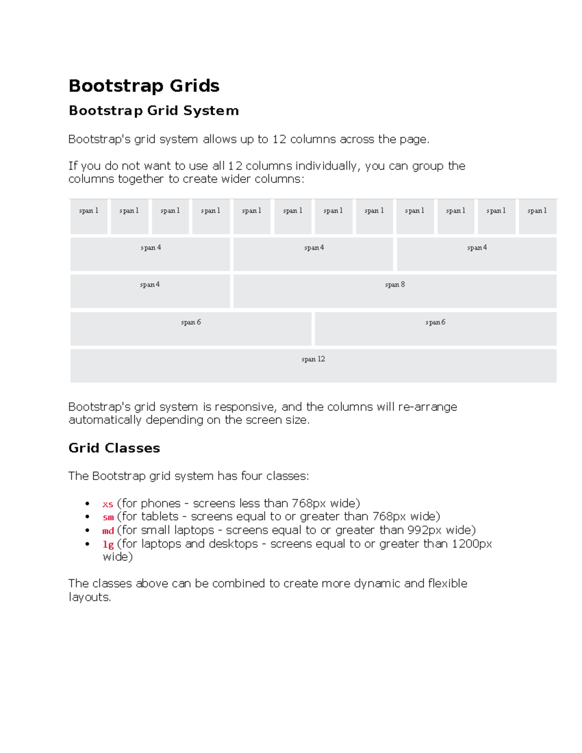 Bootstrap Grid Systems Explained: Columns & Responsiveness - Studocu