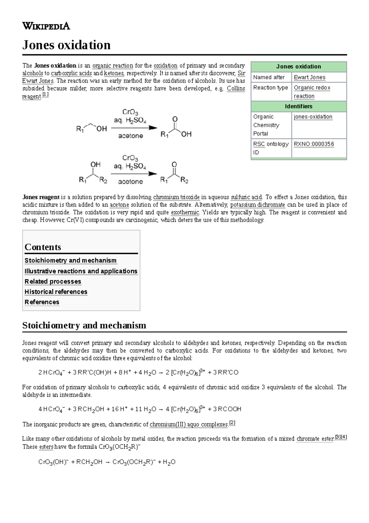 What Is Jones Oxidation
