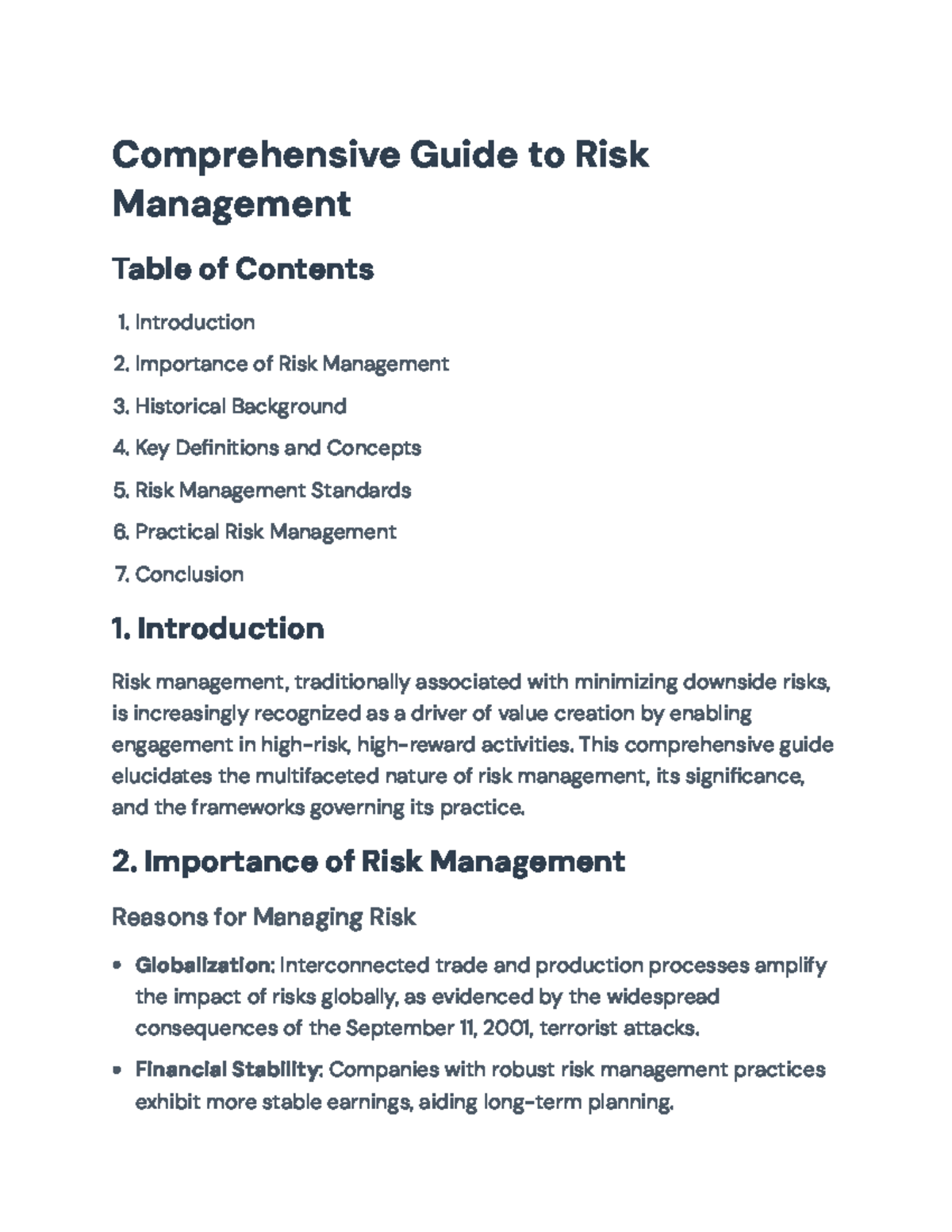 Comprehensive Risk Management Guide for Strategic Decision-Making ...