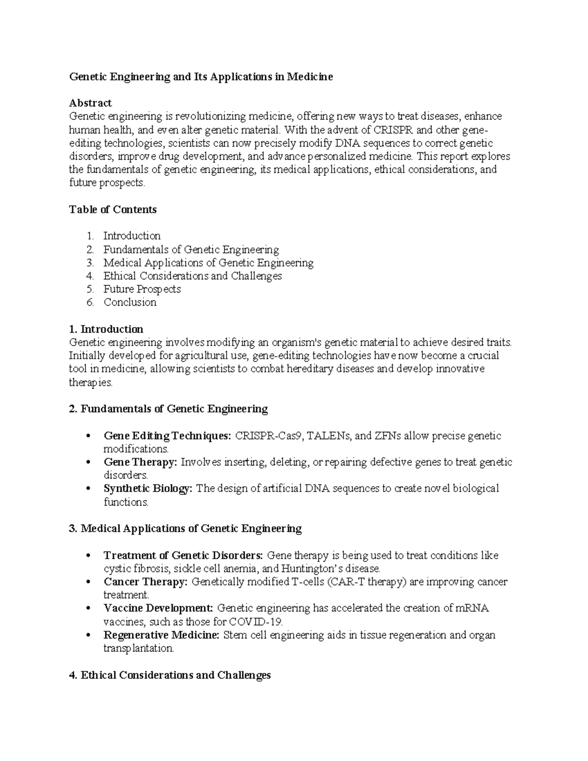 Genetic Engineering and Its Applications in Medicine - Genetic ...