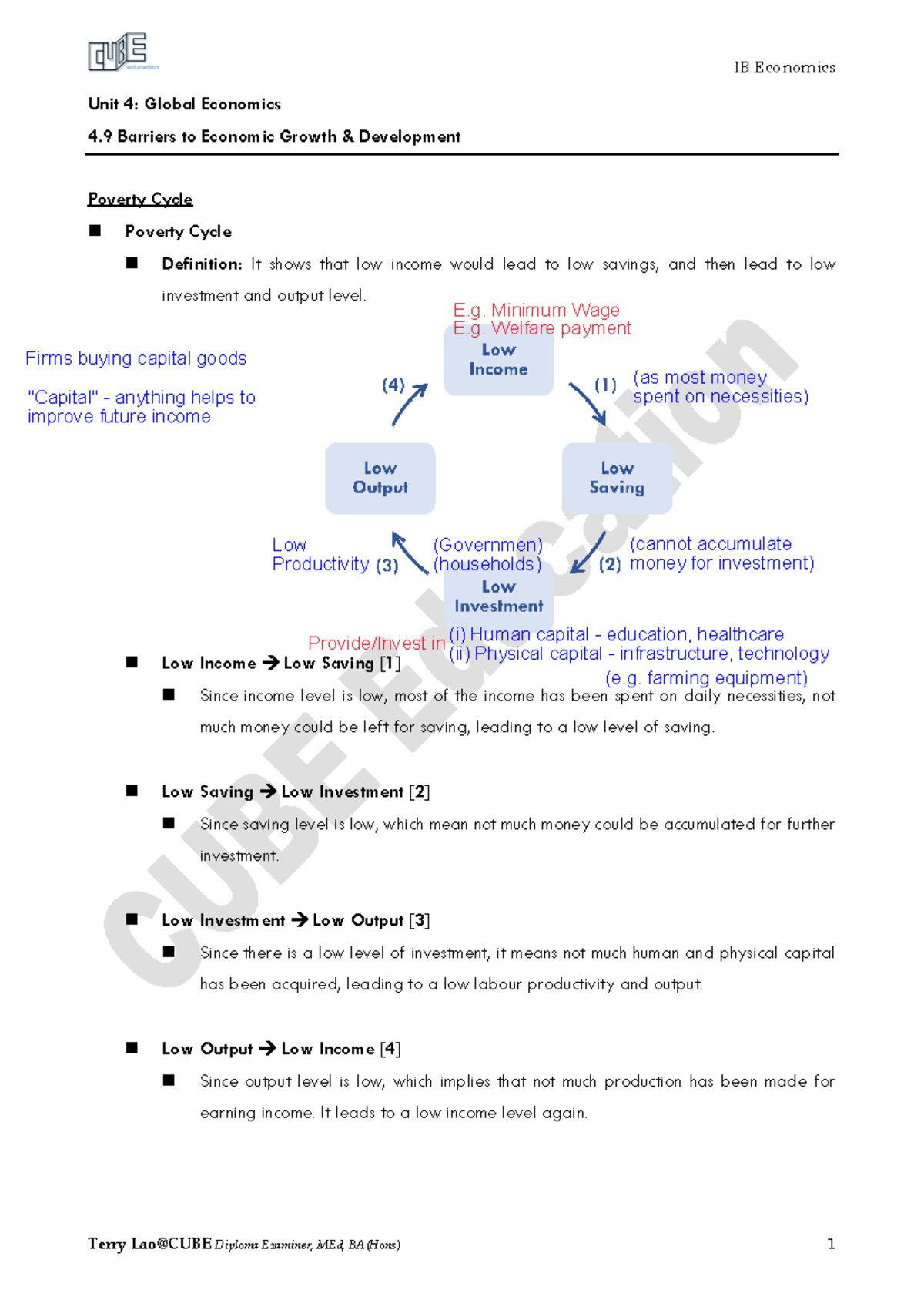 4.9 Barriers to Economic Growth & Development (lesson) (2025 - Unit 4 ...