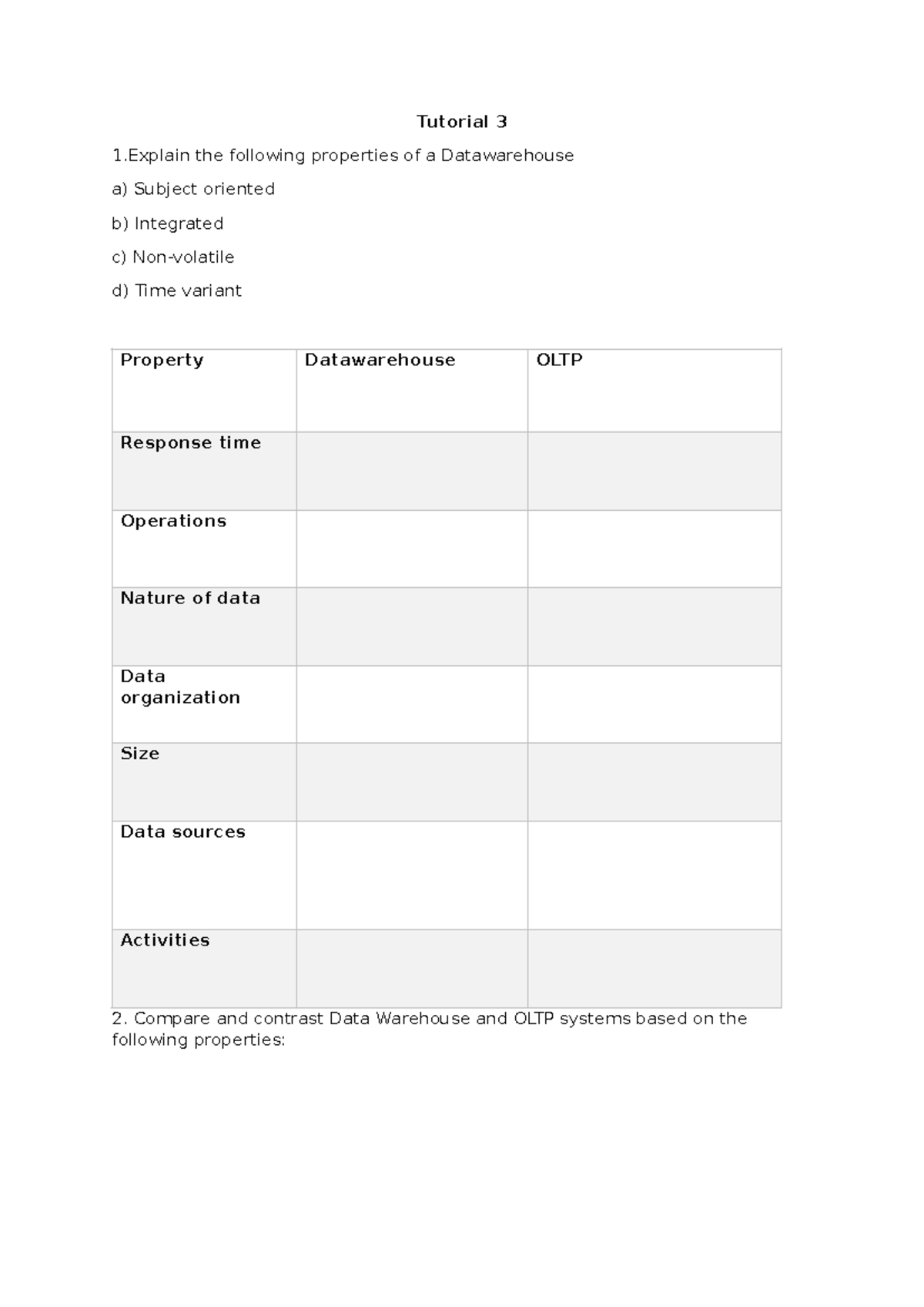 Tutorial 3 - working with variables - Business Intelligence and Data ...